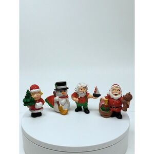 Wallace Berrie Vintage PVC Christmas Figures Lot of 4 Portugal 1980 1981